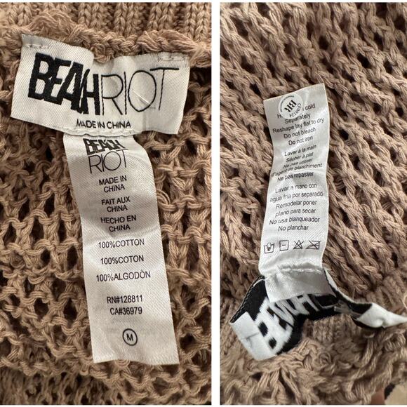 Beach Riot Holly Sheer Open Knit Cover-Up Dress Size Medium - Picture 9 of 11